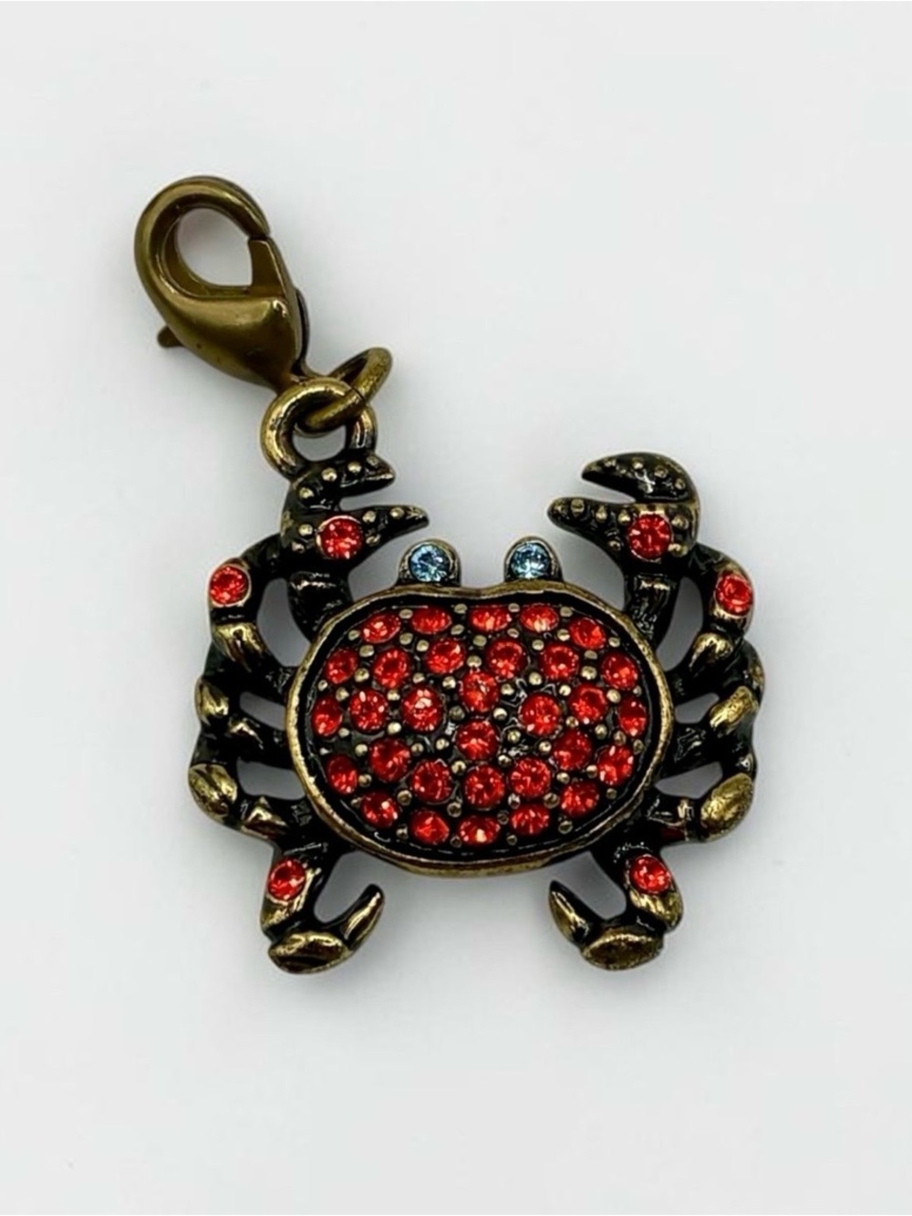 Heidi Daus Red Pavé Crystal Crab Charm